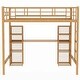 preview thumbnail 5 of 16, Kids and Baby Full Size Metal Loft Bed with Built-in Desk,Shelves