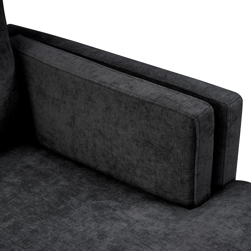 Christopher Knight Home - Alora Modern Upholstered Chaise Lounge Sofa Bed with Dual-Layer Armrests and Flexible Layout Design