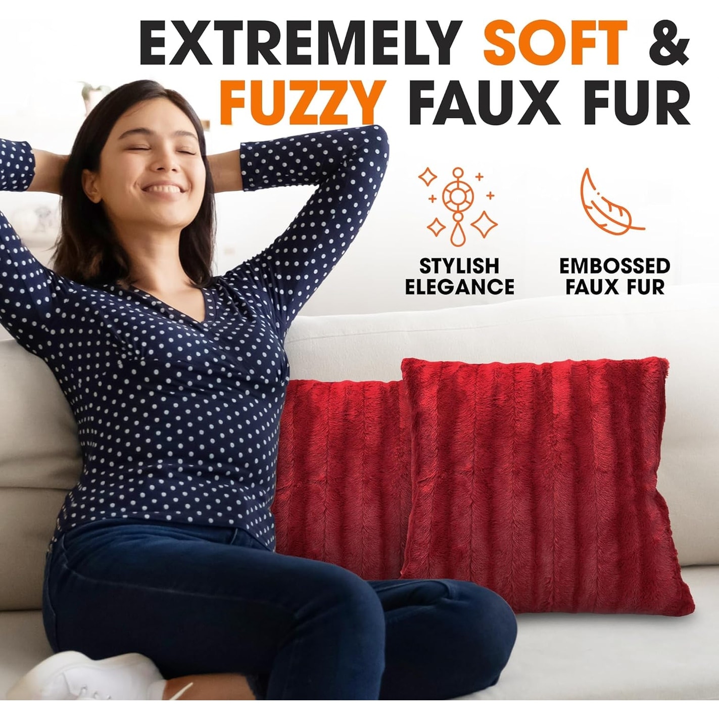Cheer Collection Faux Fur Throw Pillow & Reviews