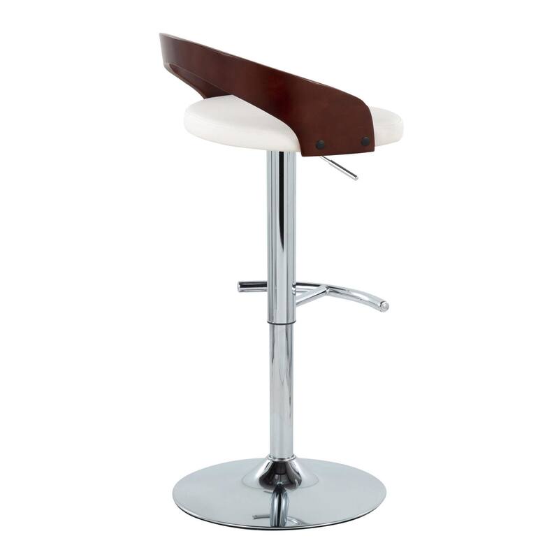 Grotto Adjustable Barstool with Chrome Base