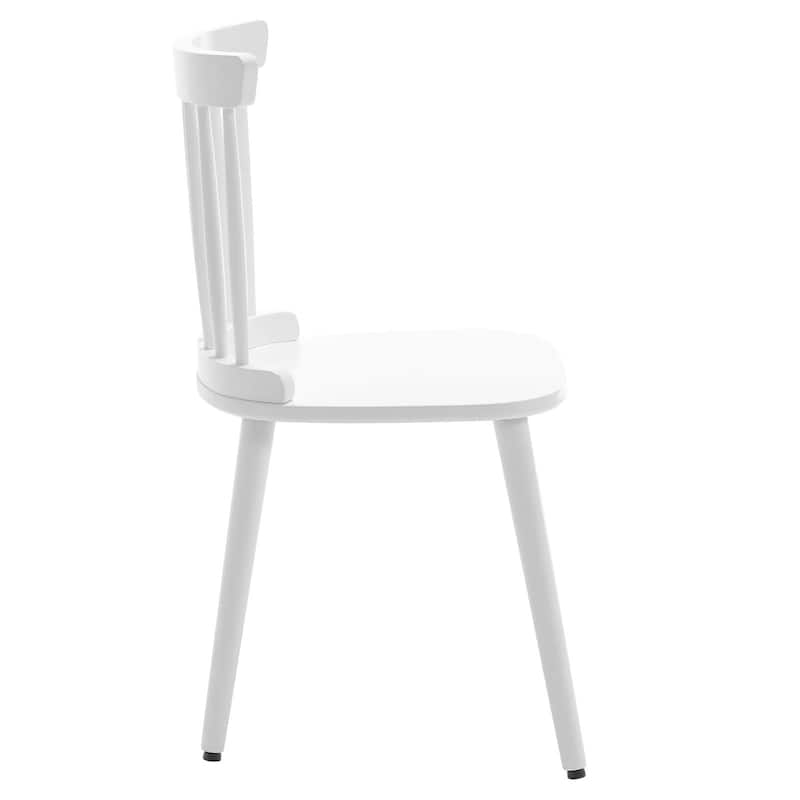 Solid Wood Spindle Back Windsor Dining Chairs Set of 2 - 33.3"H x 17.72"W x 19.7"D