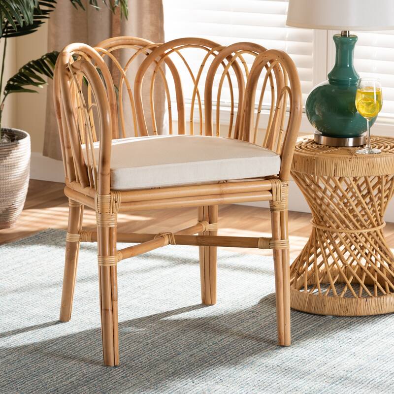 Melody Modern Natural Finished Rattan Dining Chair