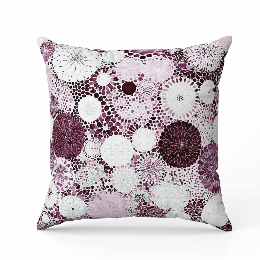 Crystal Drift Faux Suede Reversible Throw Pillow Pink and Purple