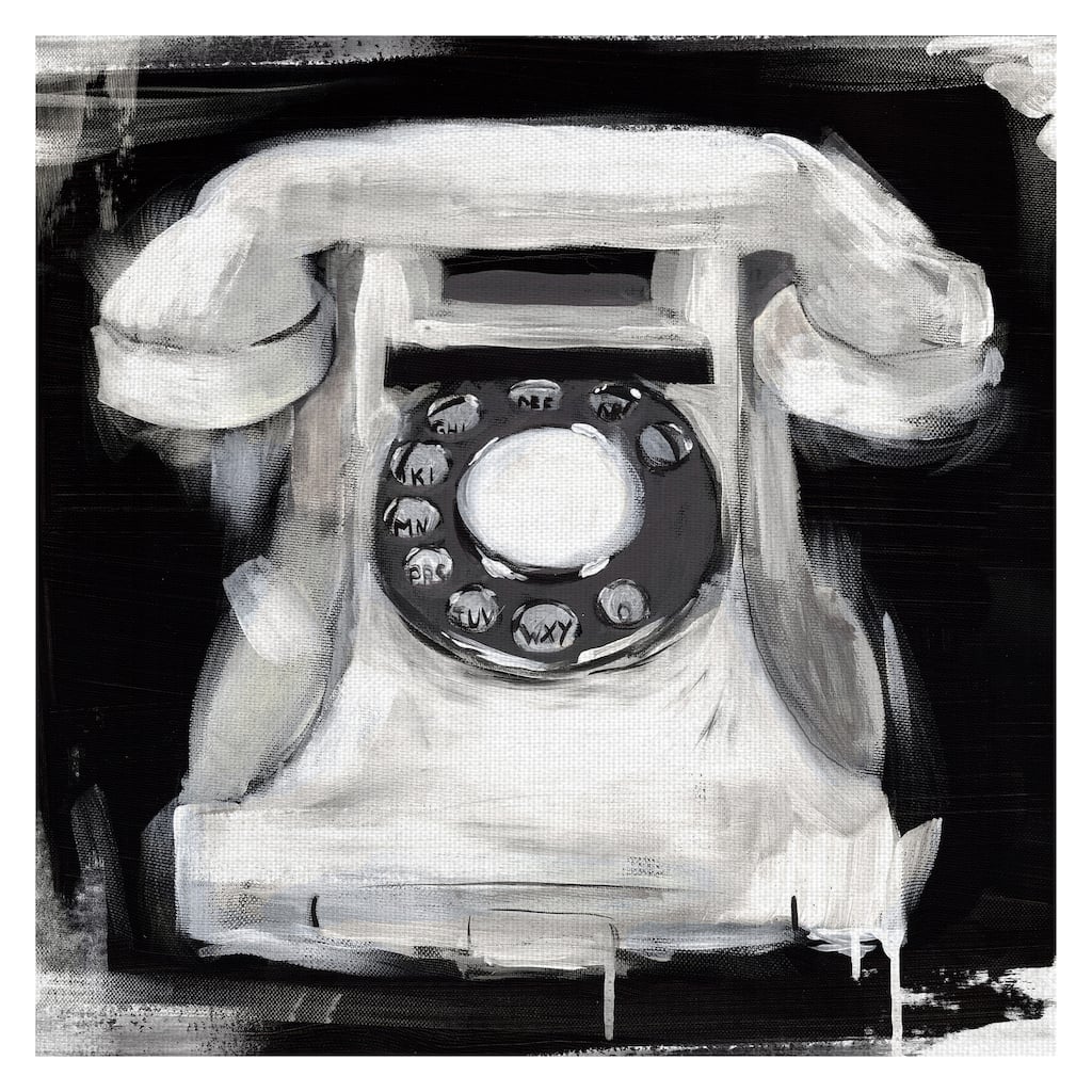 Vintage Phone by Belle Maison Canvas Art Print