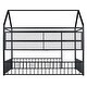 preview thumbnail 8 of 34, Space-Saving Full Size Kids Bed House Bed with Fence and Shelves
