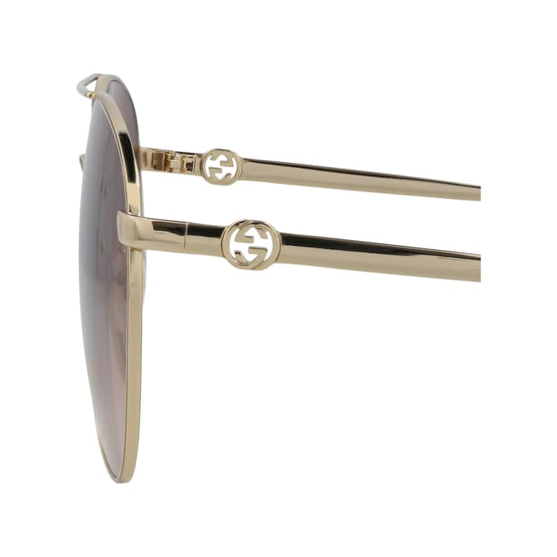 Gucci Aviator-Frame Metal Sunglasses - NS