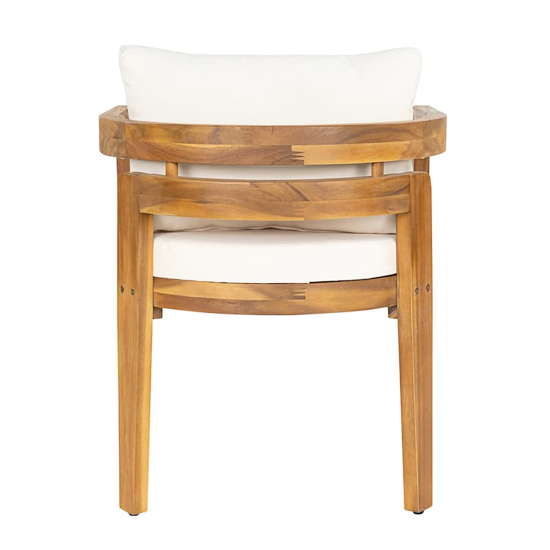 Christopher Knight Home - Acacia Wood Outdoor Patio Dining Chair Set with Cushions