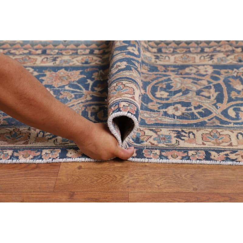 Najafabad Persian Large Vintage Rug Hand-Knotted Wool Carpet - 10'11" x 16'2"