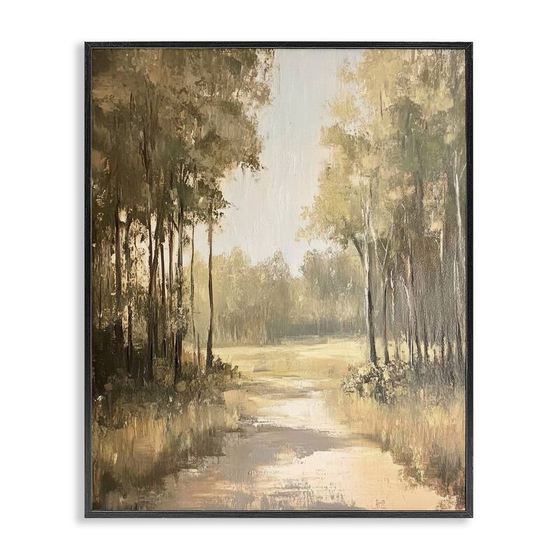 Stupell To The Woods Pathway Framed Giclee Art Design By Petal Prints Design - 24 x 30 - Black