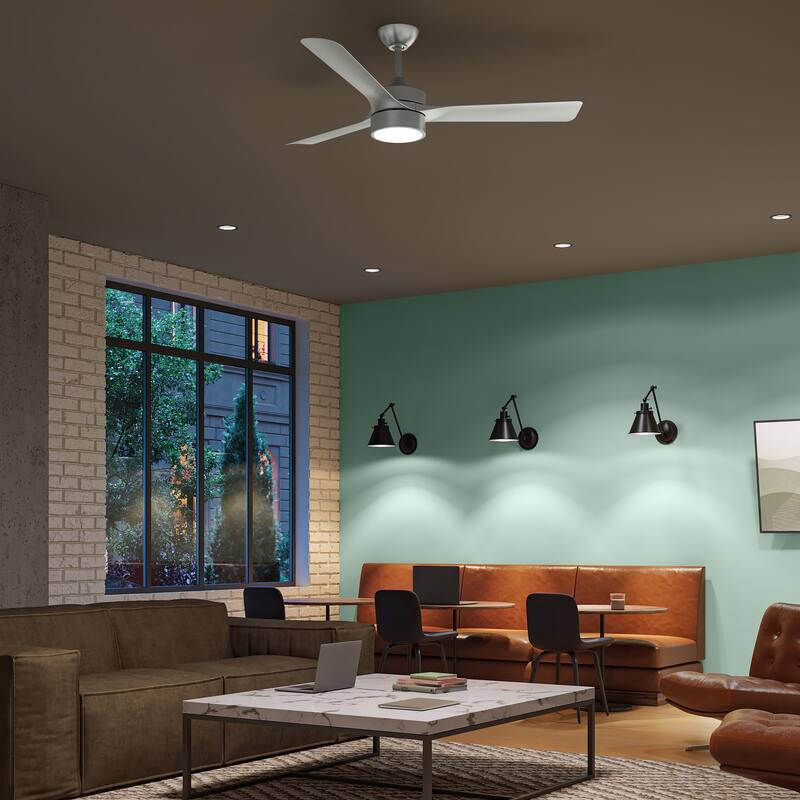 Axion 3-Blade Modern LED Ceiling Fan with Matte Blades