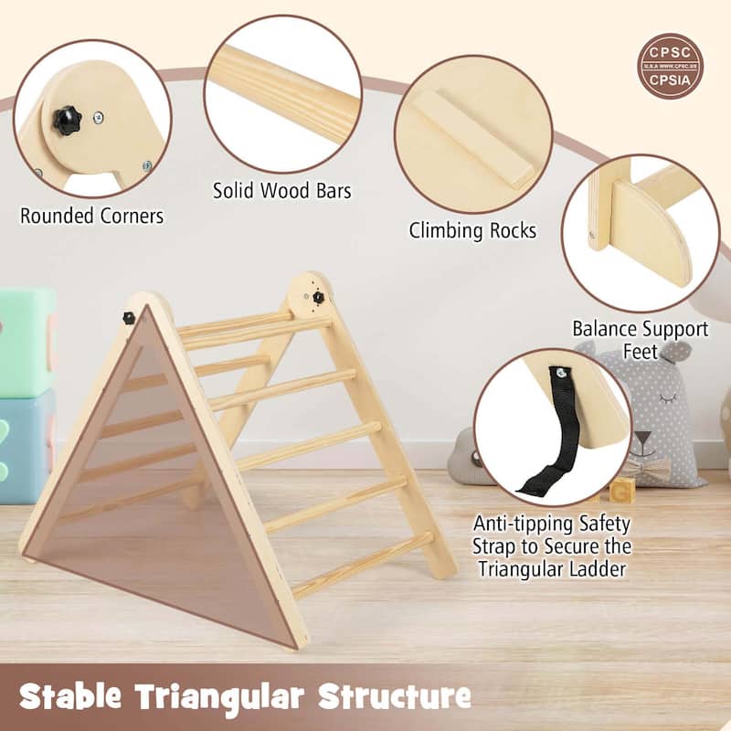 Costway 7-in-1 Toddler Climbing Toy Set with Reversible Ramp - See Details