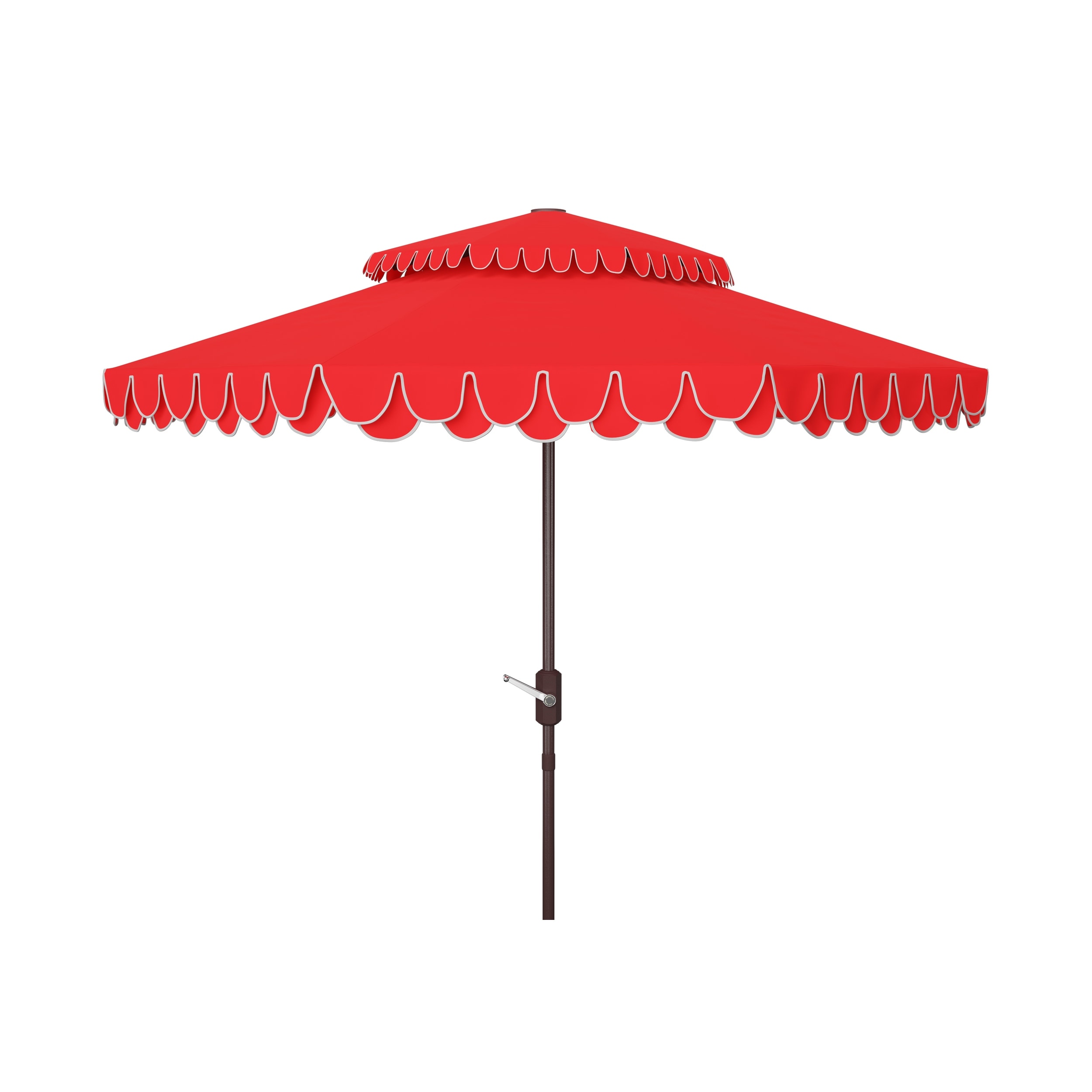 SAFAVIEH Outdoor Living Elegant Valance 9Ft Double Top Umbrella. On Sale Bed Bath Beyond 29848235