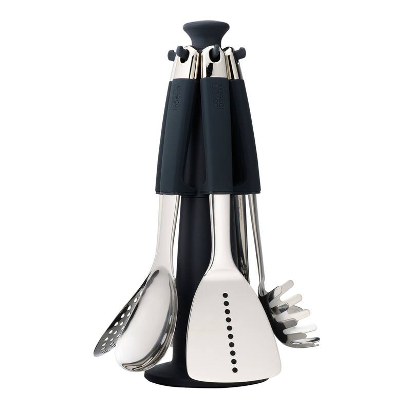 Joseph Joseph Elevate Steel 5-piece Utensil Set with Carousel - Stainless Steel