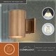 preview thumbnail 2 of 9, VAXCEL Chiasso 1-Light Outdoor Wall Sconce, Rust-Resistant Aluminum, Metal Shade, LED Compatible, Dark Sky Compliant