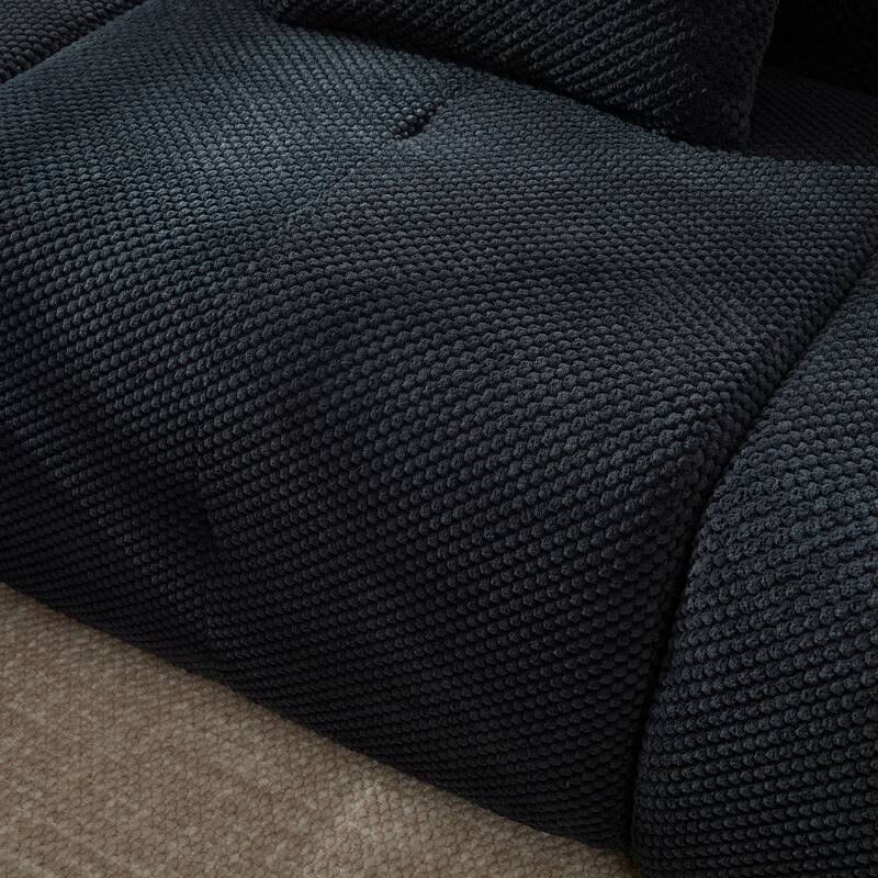 104.3" Modular Convertible Upholstered Sectional Sofa with Ottoman & Pillows