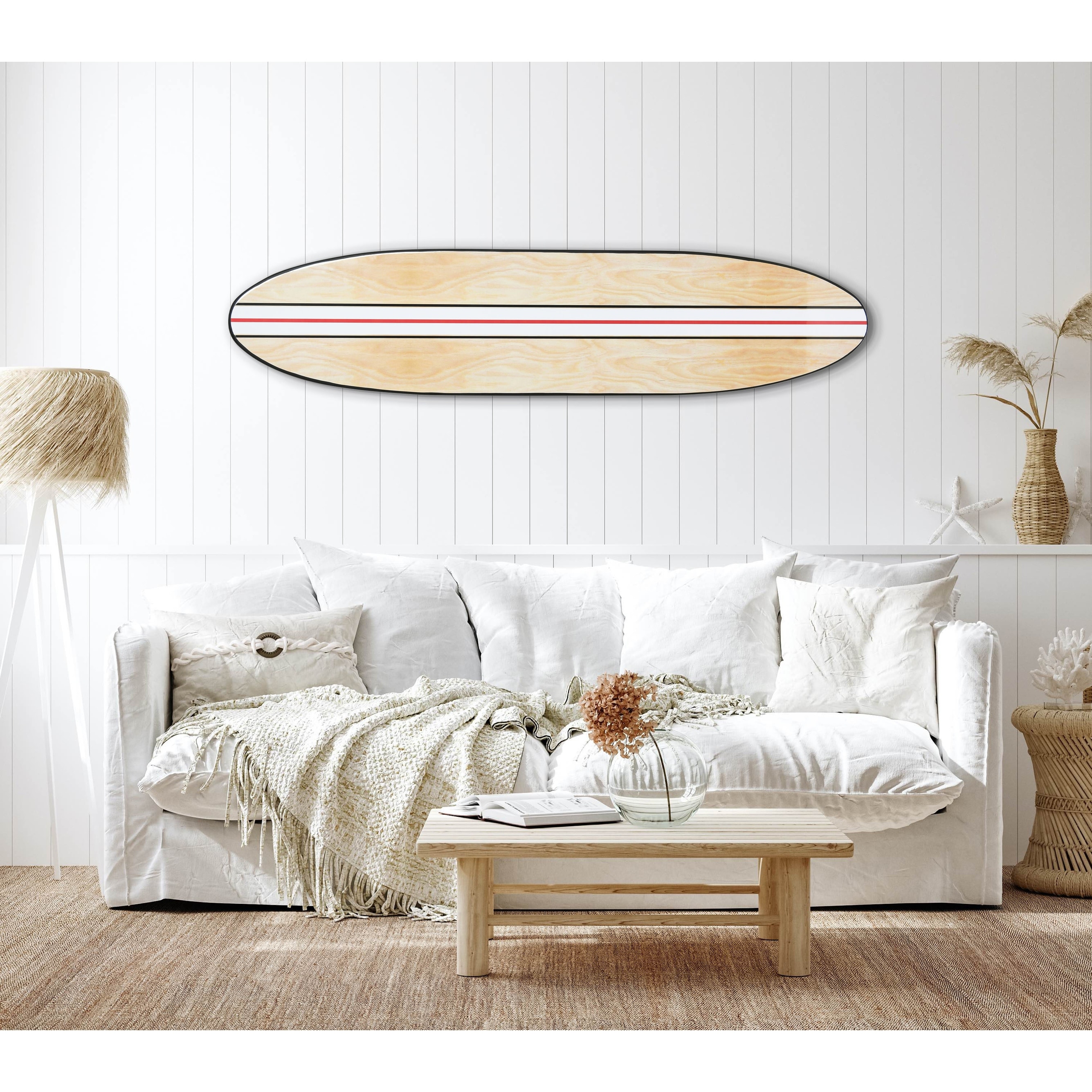 Lacquered Wood Surfboard Wall Dundefinedcor (Hangs Vertical or Horizontal)  On Sale Bed Bath  Beyond 34865086