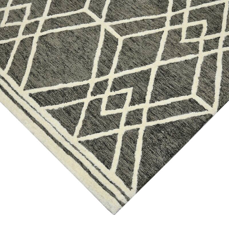 HomeRoots Geometric Lodge Rectangle Area Rug