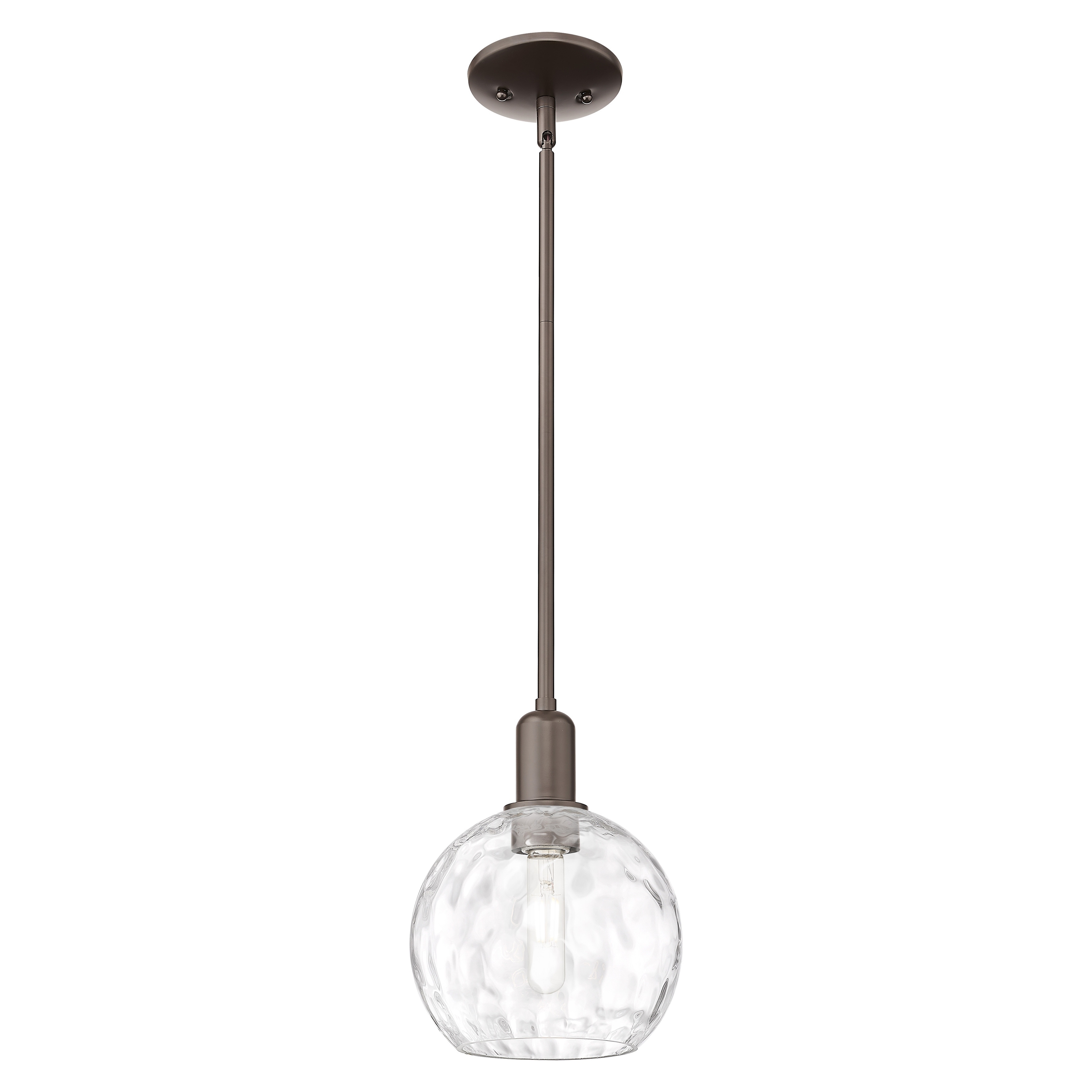 Innovations Lighting Endless Possibilities Arcadia - Athens Water Glass - 1 Light 8" Stem Hung Mini Pendant