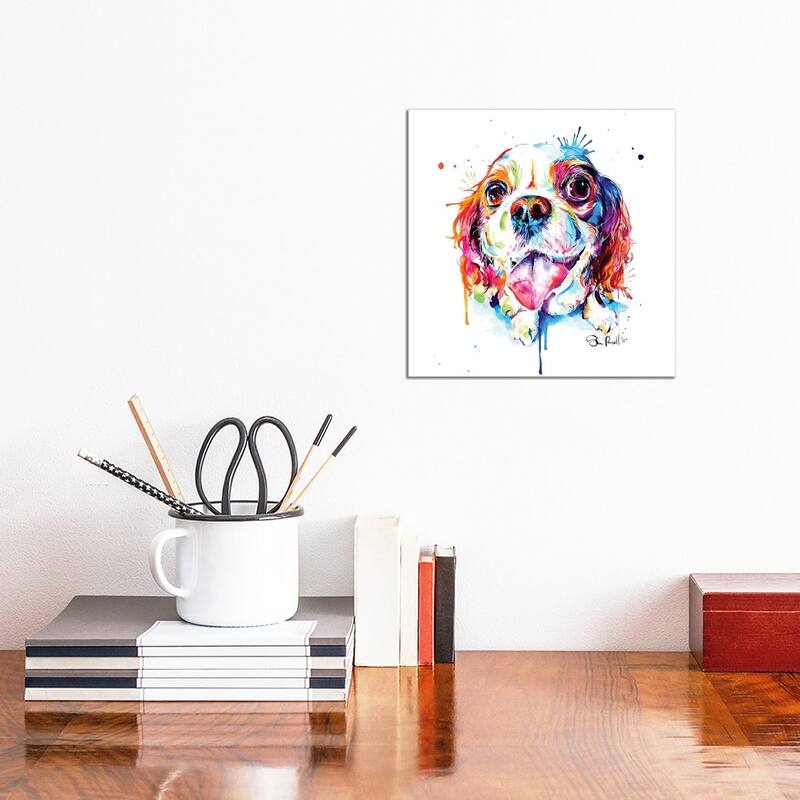 iCanvas "Cavalier King Charles Spaniel" by Weekday Best Canvas Print - 12x12x1.5
