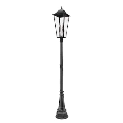 Gannon 5 Light Outdoor Post Mounted Fixture in Black