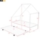 preview thumbnail 40 of 53, Metal House Bed with Twin Size Trundle, Twin Size House-Shaped Bed Steel Slat Support Easy Assembly for Kids Teens Boys & Girls