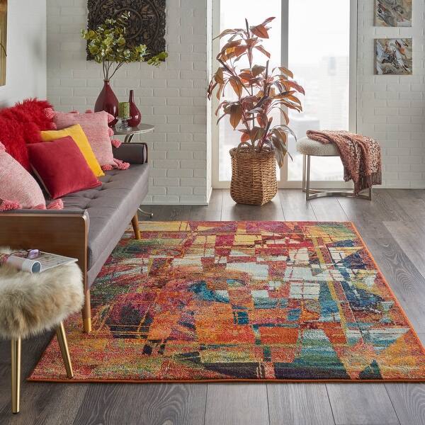 Shop Nourison Celestial Abstract Colorful Area Rug On Sale