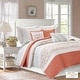 preview thumbnail 2 of 11, Copper Grove Aleza 6-piece Coral Cotton Percale Quilted Coverlet Set