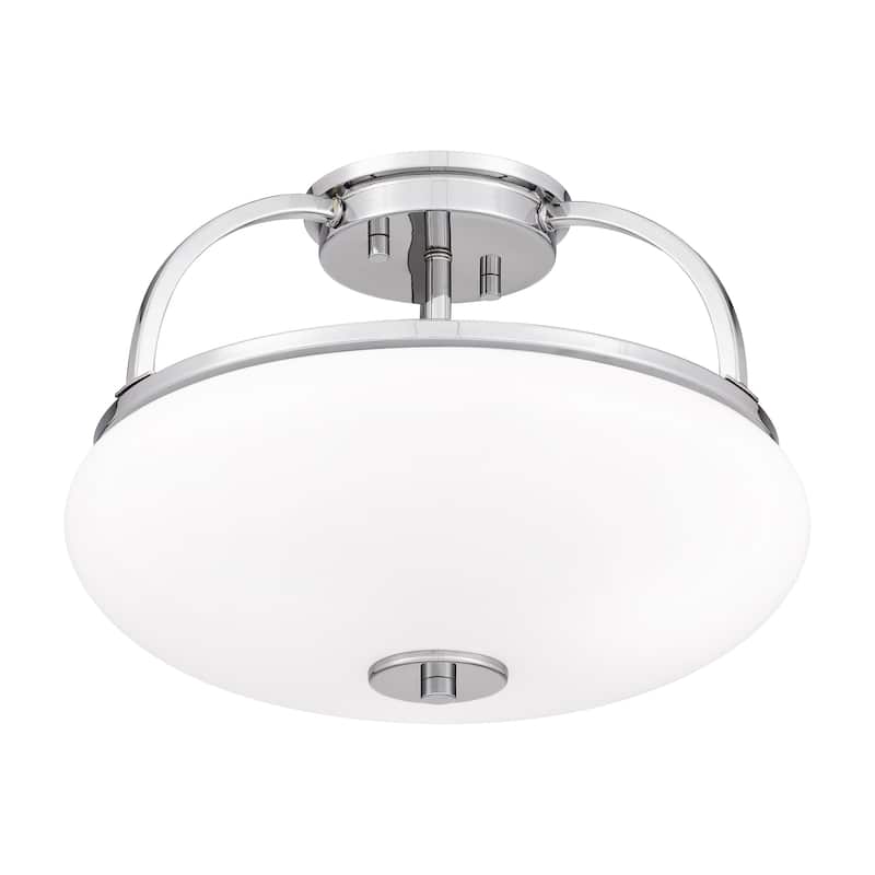Easton 3-Light Polished Chrome Semi-Flush Mount