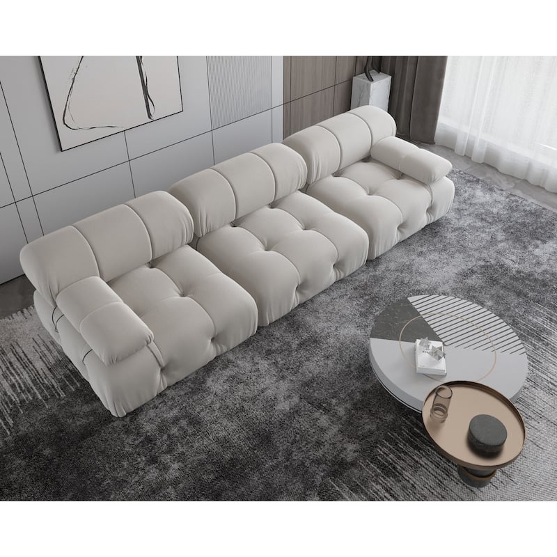 Modern Square Modular 3 Seats Sofa