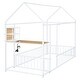 preview thumbnail 6 of 14, Metal Twin Size Bed House Bed with Desk,Smart Storage and USB Ports,Kids Bed Design