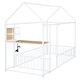 preview thumbnail 20 of 28, Metal Twin Size Kids Bed House Bed with Desk,Shelves,Power Outlets and USB Ports