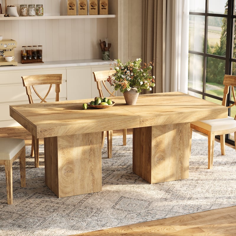 39" Farmhouse Small Square Kitchen Dining Table for 4 - 39" W x 39" D x 31.5" H