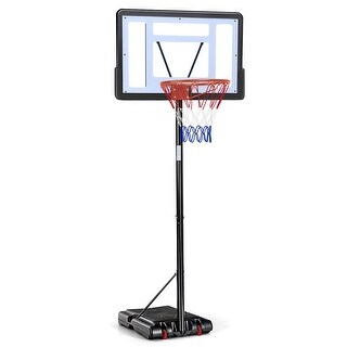 Outdoor Portable Adjustable Basketball Hoop Stand with Backboard, Wheels - 5.2 FT to 6.8FT