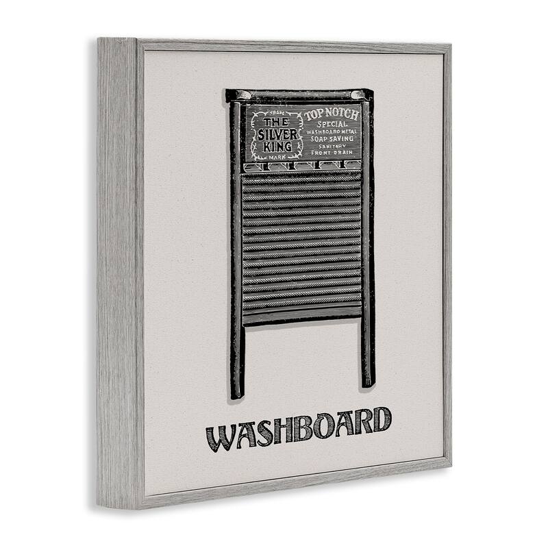 Stupell Timeless Antique Washboard Framed Giclee Art Design By Val Rhodes
