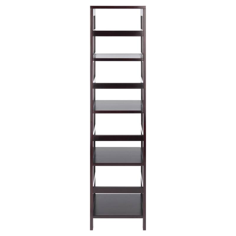 Leo 4-Tier Storage Shelf, Espresso - 13.39 x 11.22 x 54.8 inches