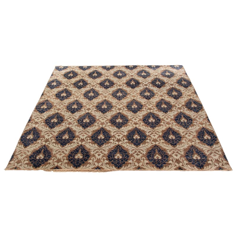 ECARPETGALLERY Hand-knotted Mystique Blue Wool Rug - 8'1 x 8'6
