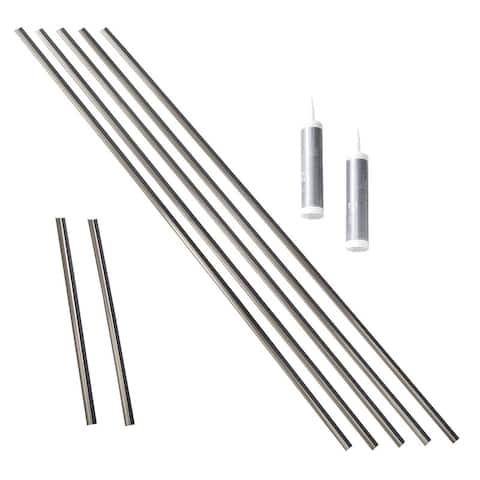 Fasade Backsplash Large Profile Accessory Kit in Brushed Nickel