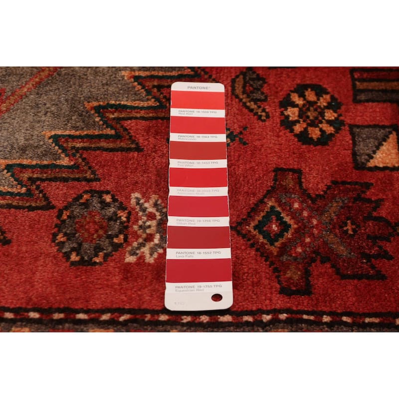 ECARPETGALLERY Hand-knotted Andelz Red Wool Rug - 3'5 x 10'2