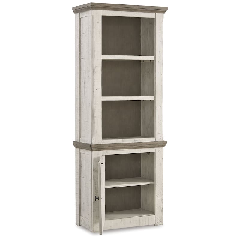 Havalance Left Pier Cabinet, White/Brown - 7'9" x 9'9"