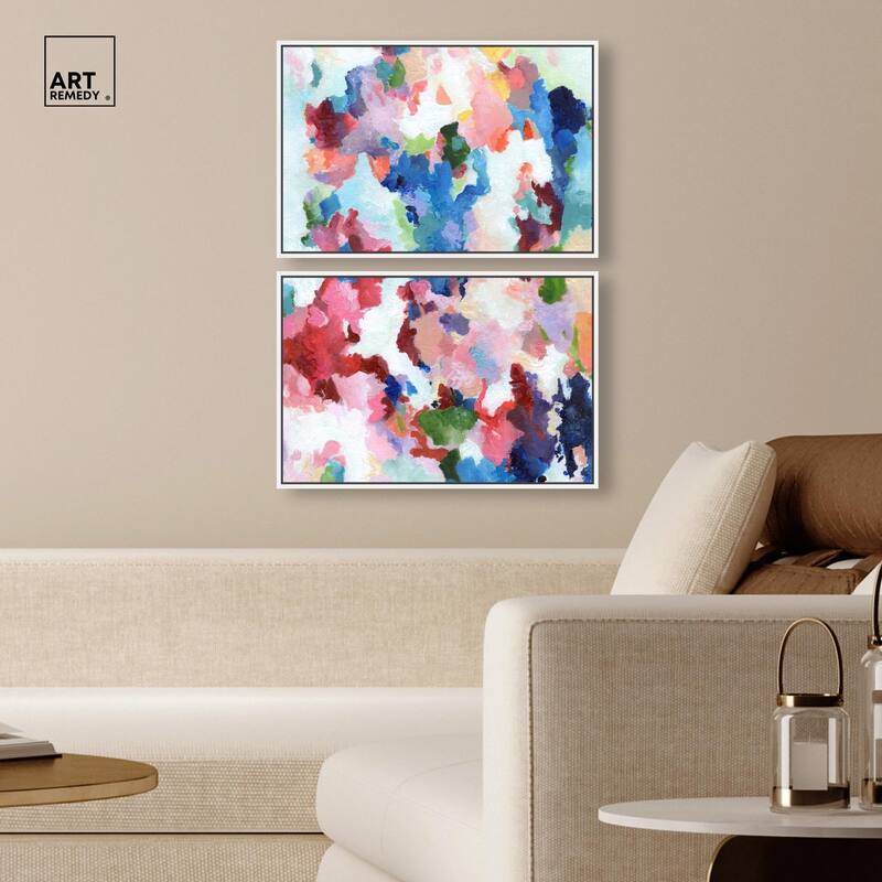 Bold Color Swirlz Canvas Set of 2 by Art Remedy
