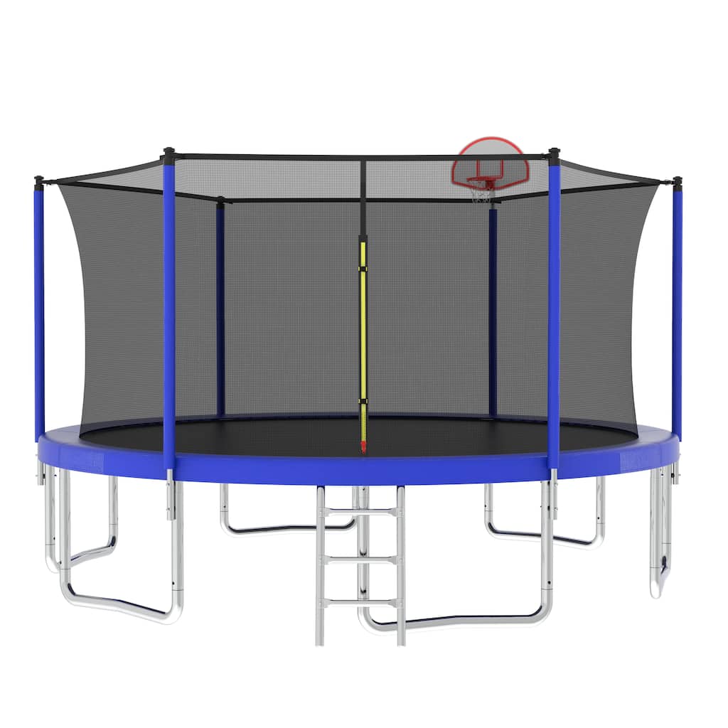 14FT for Kids Children with Safety Enclosure Net Outdoor Backyards Large Recreational Trampoline