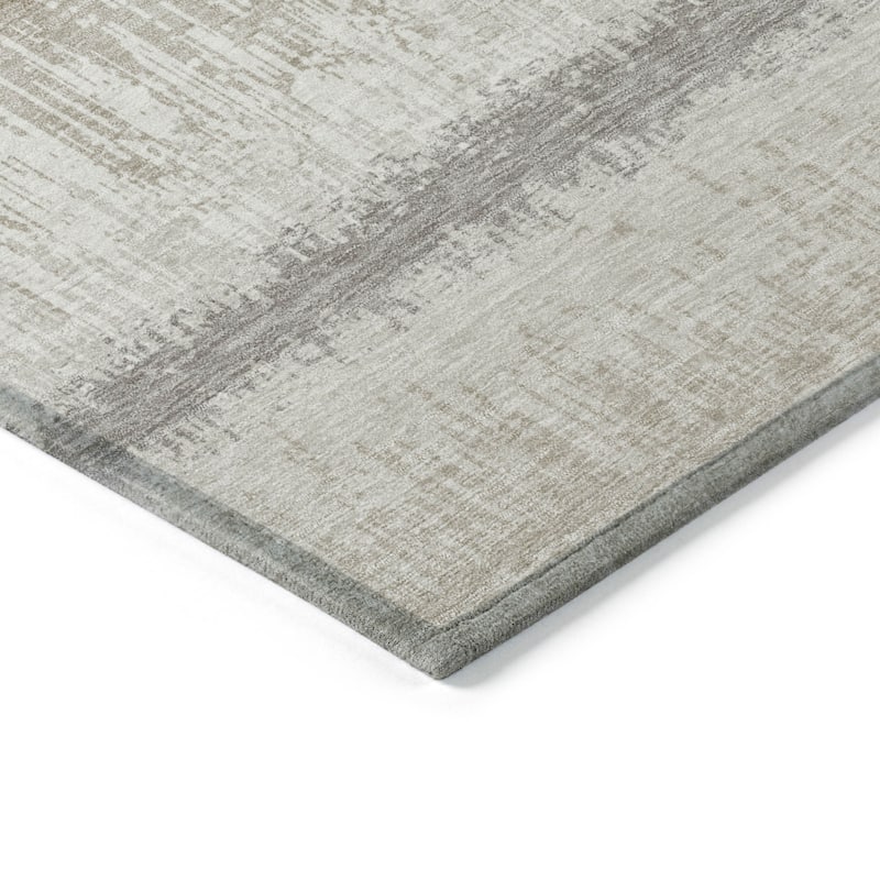 HomeRoots Striped Transitional Rectangle Outdoor Rug