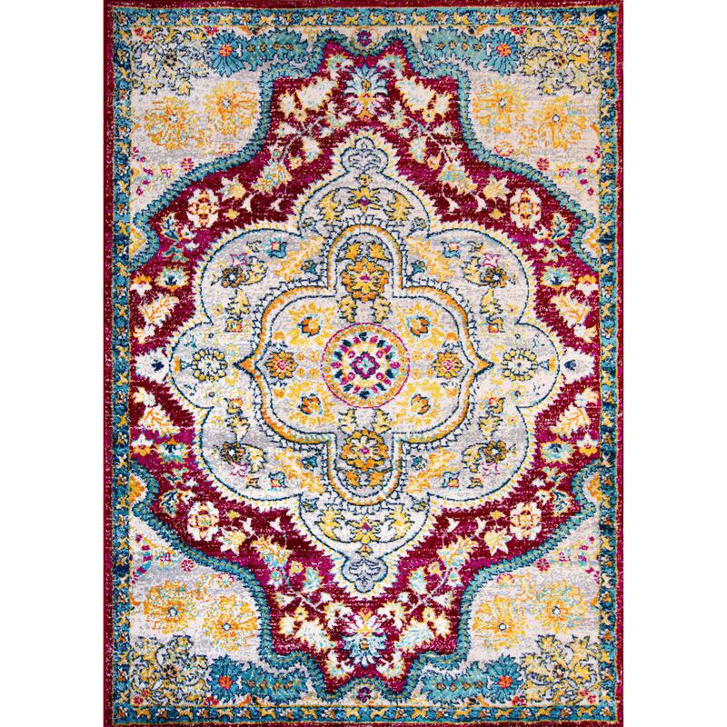 The Curated Nomad Sunset Distressed Vintage Bohemian Rug