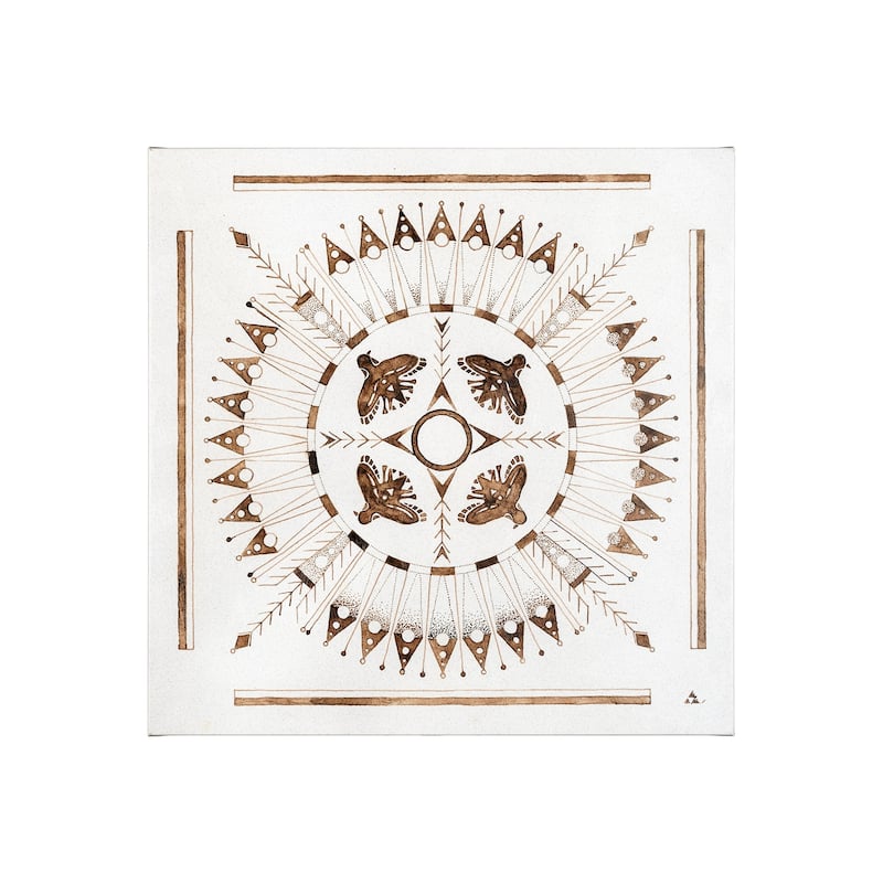 Sandpainting-Watercolor I (30 x 30) Canvas Art Print - Small