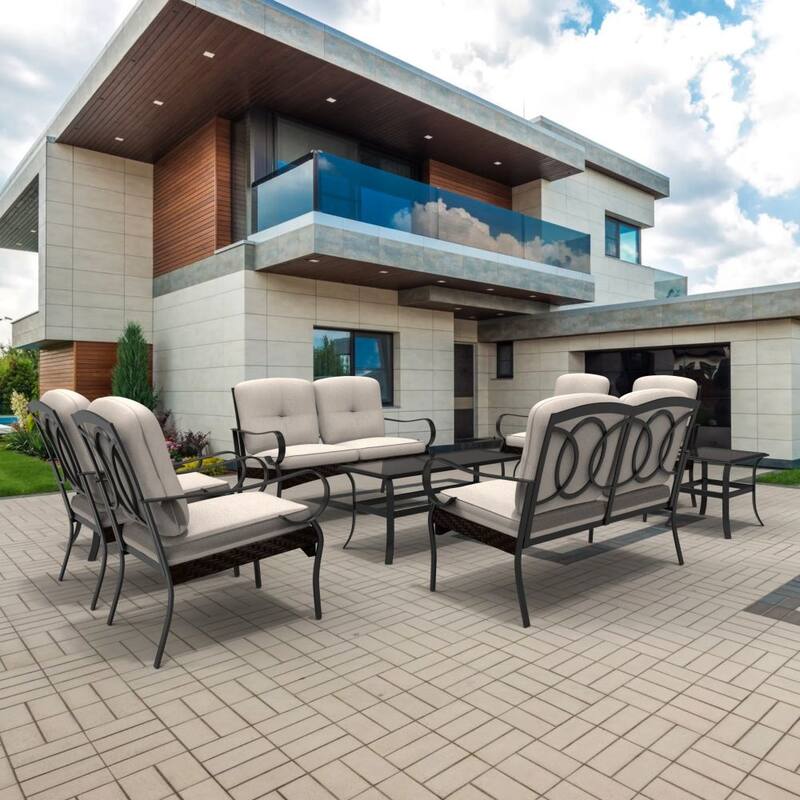 Moda Steel Patio Durable Sofa Collection for You Free Combination