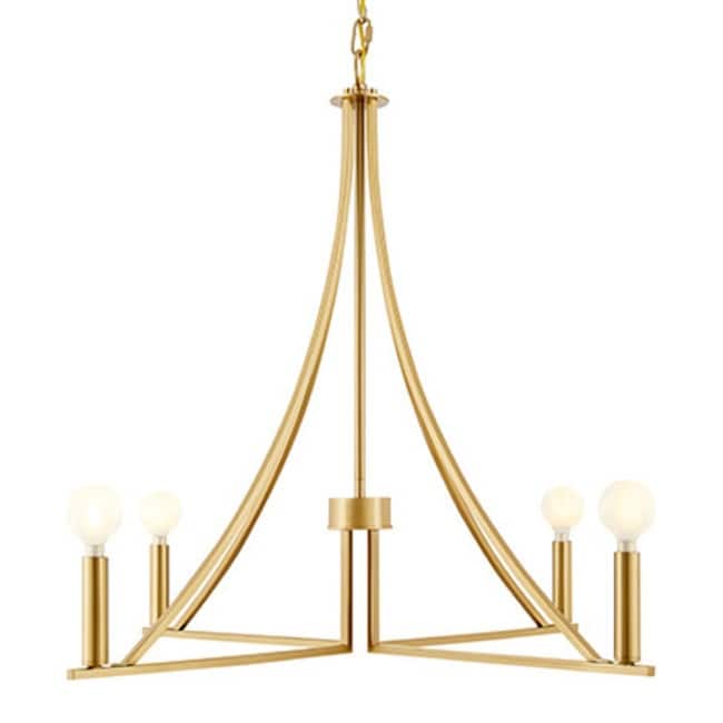 Bellevue SHCH15637 4 Light 30" Wide Taper Candle Style Chandelier - Natural Brass
