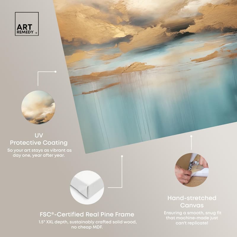 Cloudscape in Gold I Canvas by Art Remedy, Gallery Wrapped
