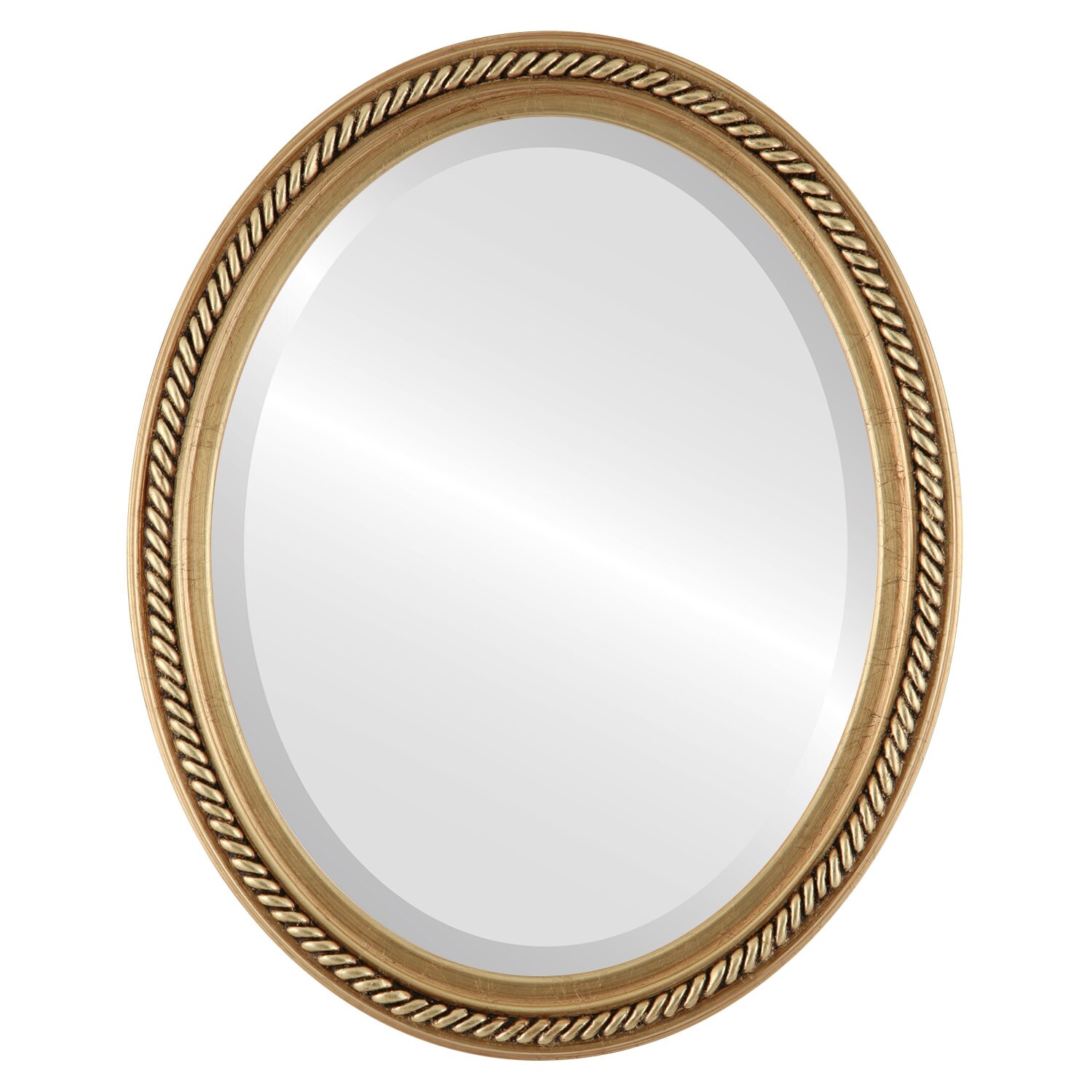 Santa Fe Framed Oval Mirror in Antique Gold Leaf Bed Bath  Beyond  33461546