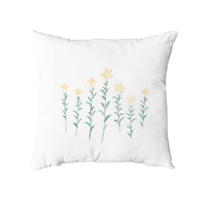 Periwinkle Throw Pillow - Yellow - 18" x 18"
