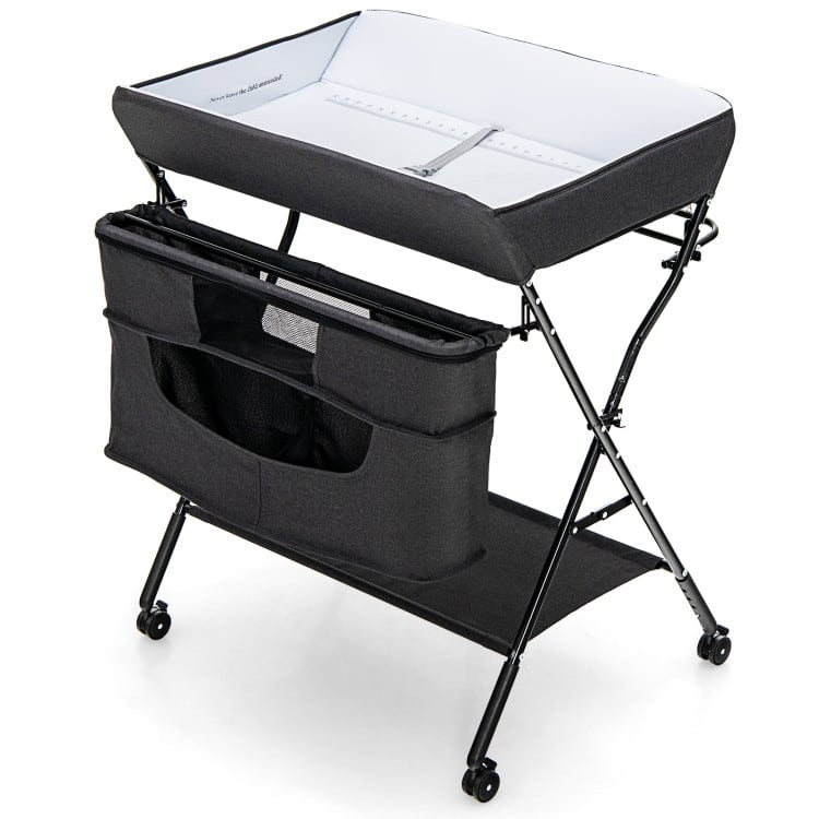 Portable Adjustable Height Newborn Nursery Organizer with wheel